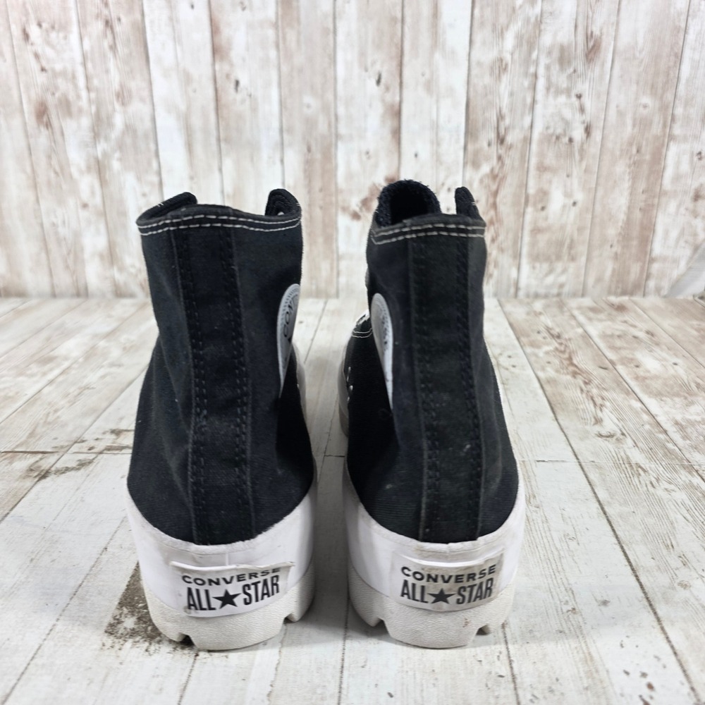 Converse Chuck Taylor All Star Lugged High‎ Top Black White Sneakers Mens 7 - Picture 3 of 8